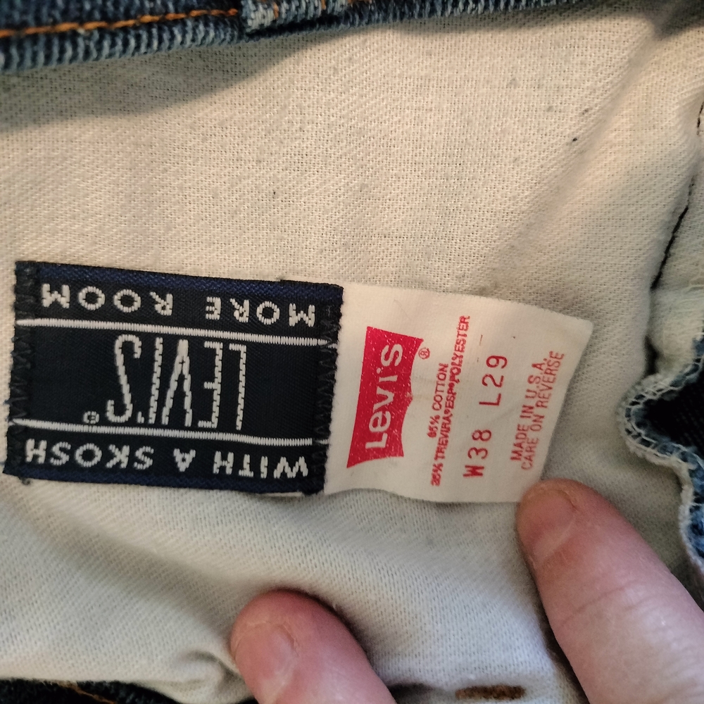 Vintage Levi's Blue Jeans with Cactus Design Men's 36x27 - Picture 8 of 12